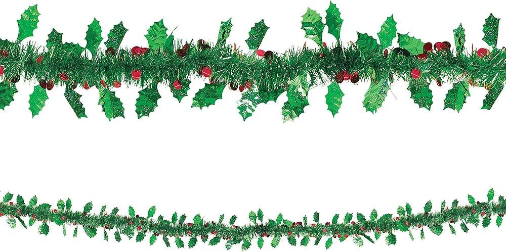 amscan Christmas Holly Berries Prismatic Foil Garland | Party Decoration | Amazon (US)