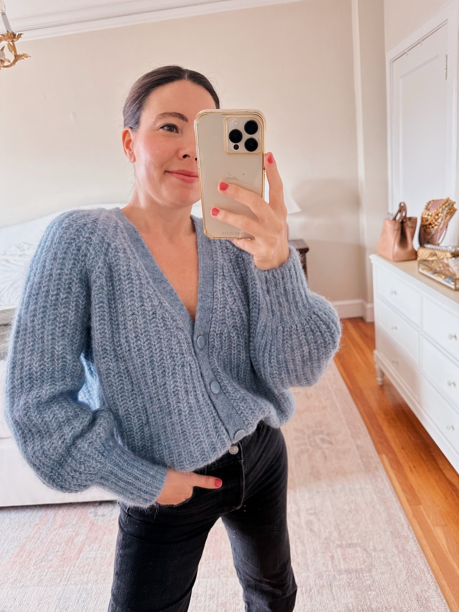 Sezane Basile Cardigan in Vintage Blue. Wearing a size XS

Blue cardigan, cardigan 

#LTKStyleTip #LTKBacktoSchool #LTKSeasonal