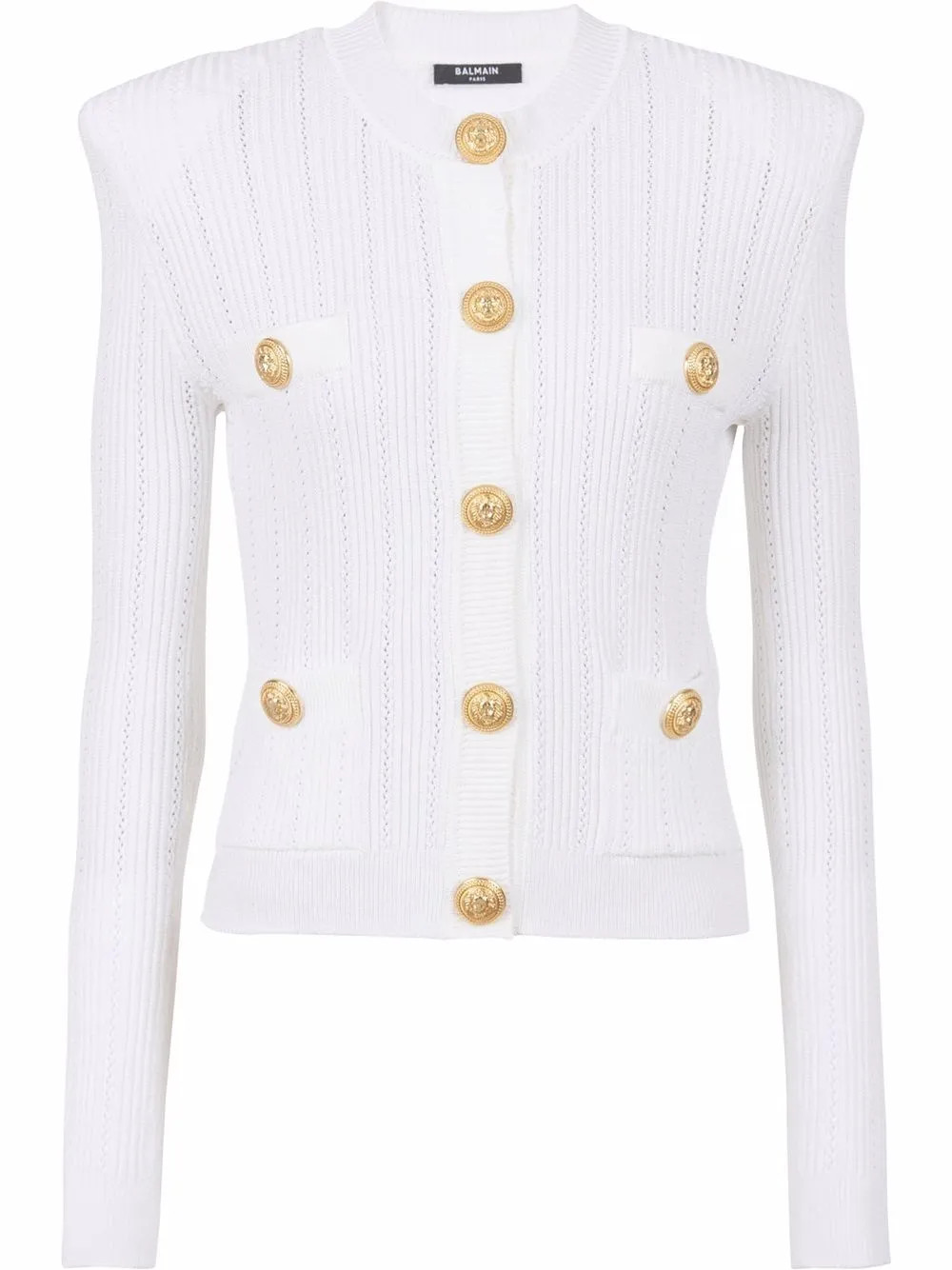 Balmain fine-knit button-fastening Cardigan - Farfetch | Farfetch Global