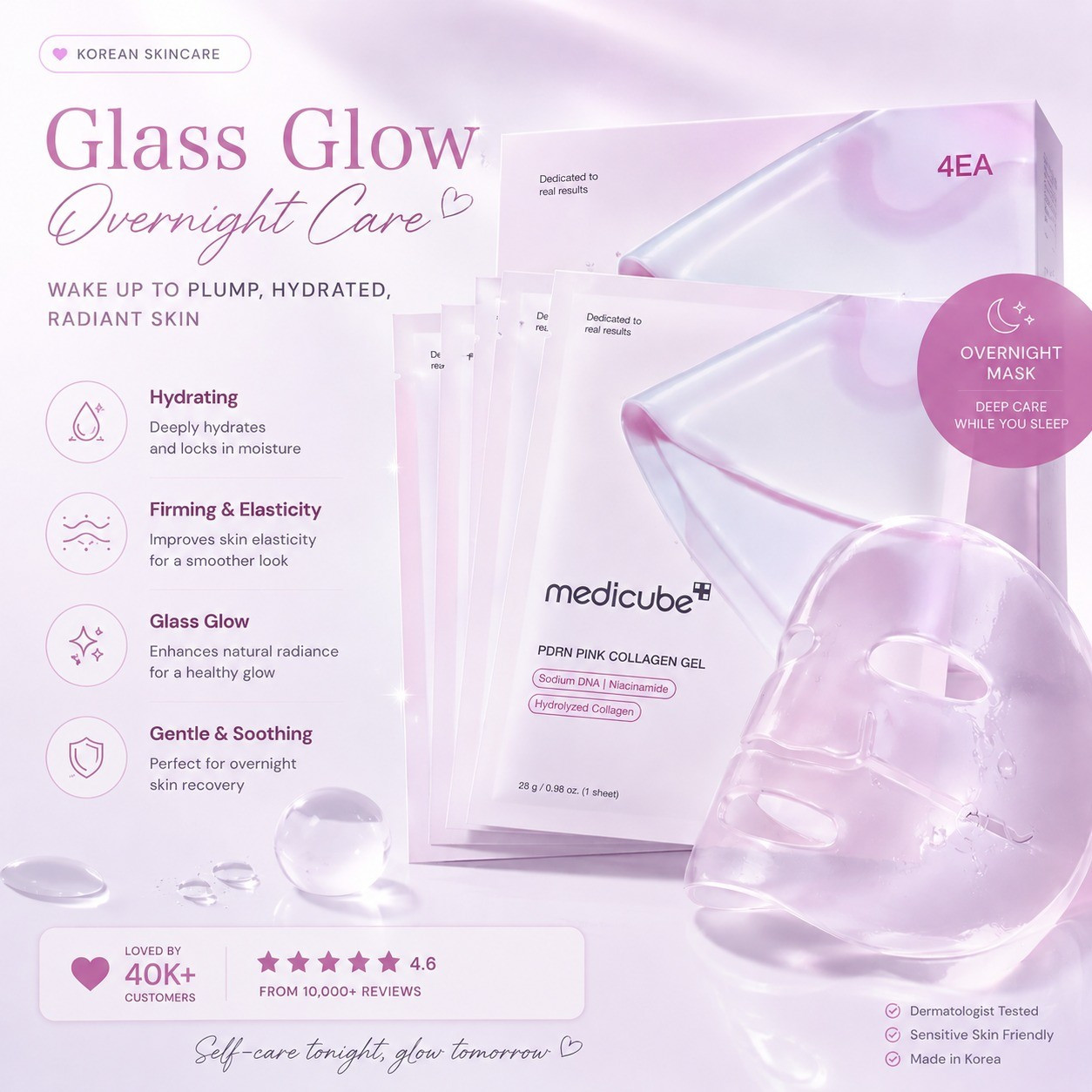 ✨ Woke up glowing! This overnight collagen mask leaves my skin feeling hydrated, refreshed, and radiant by morning. Pink skincare perfection! 💕🌙

#LTKselfcare #LTKBeauty
