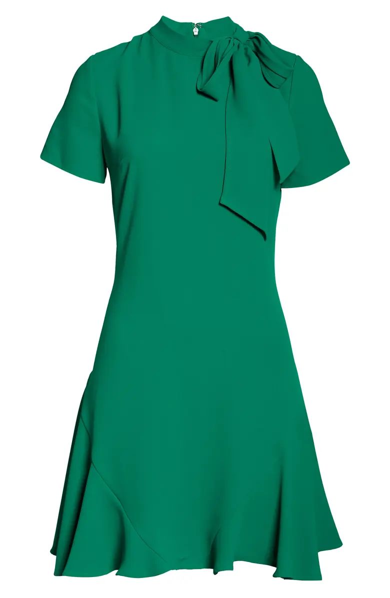 Bow Neck Short Sleeve Dress | Nordstrom