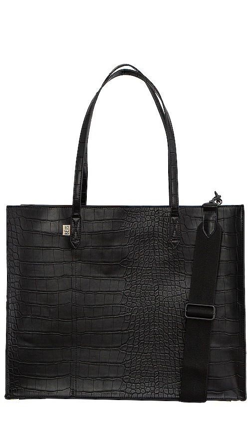BEIS The Large Work Tote in Black. | Revolve Clothing (Global)