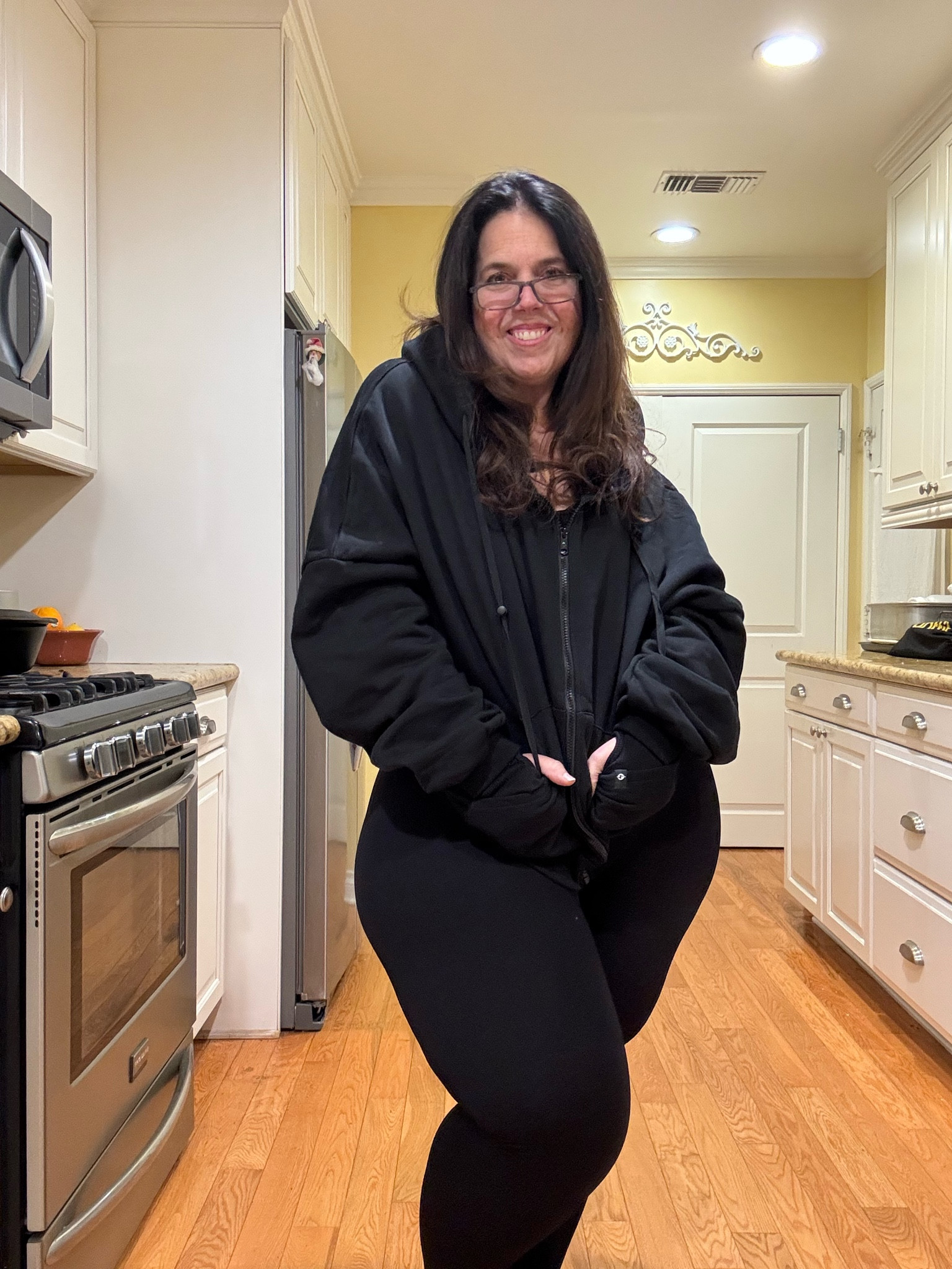 This Zip Cloud Hoodie is the epitome of comfort and quality. Oversized and roomy for sure. Check out their new criss cross leggings in leather look too I’ve added to this post. I am wearing my favorite ribbed  snatch me up jumpsuit 

#LTKPlusSize #LTKActive #LTKGiftGuide