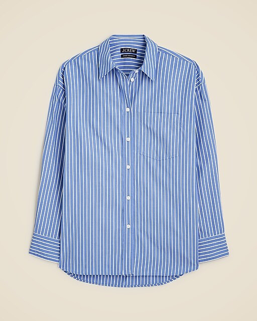 Étienne oversized shirt in striped cotton poplin | J. Crew US