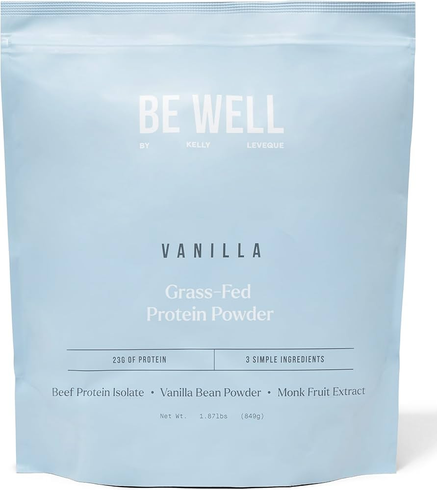 Be Well by Kelly Vanilla Grass-Fed Beef Protein Powder, 23G of Protein & Zero Carbs (3 Ingredient... | Amazon (US)