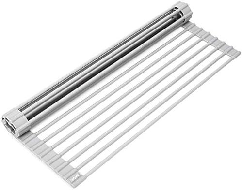 Amazon.com - Surpahs Over The Sink Multipurpose Roll-Up Dish Drying Rack (Warm Gray, 17.5" x 13.1... | Amazon (US)