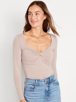 Fitted Twist-Front Top for Women | Old Navy (US)