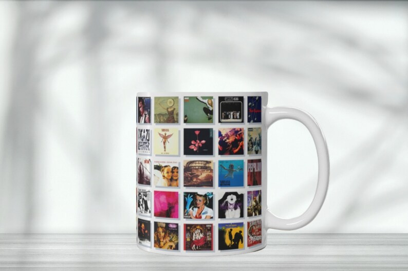 Iconic 90s Alternative Rock Album Collage Coffee Mug 11oz Nostalgic Retro Grunge Music, 90s Rock ... | Etsy (US)