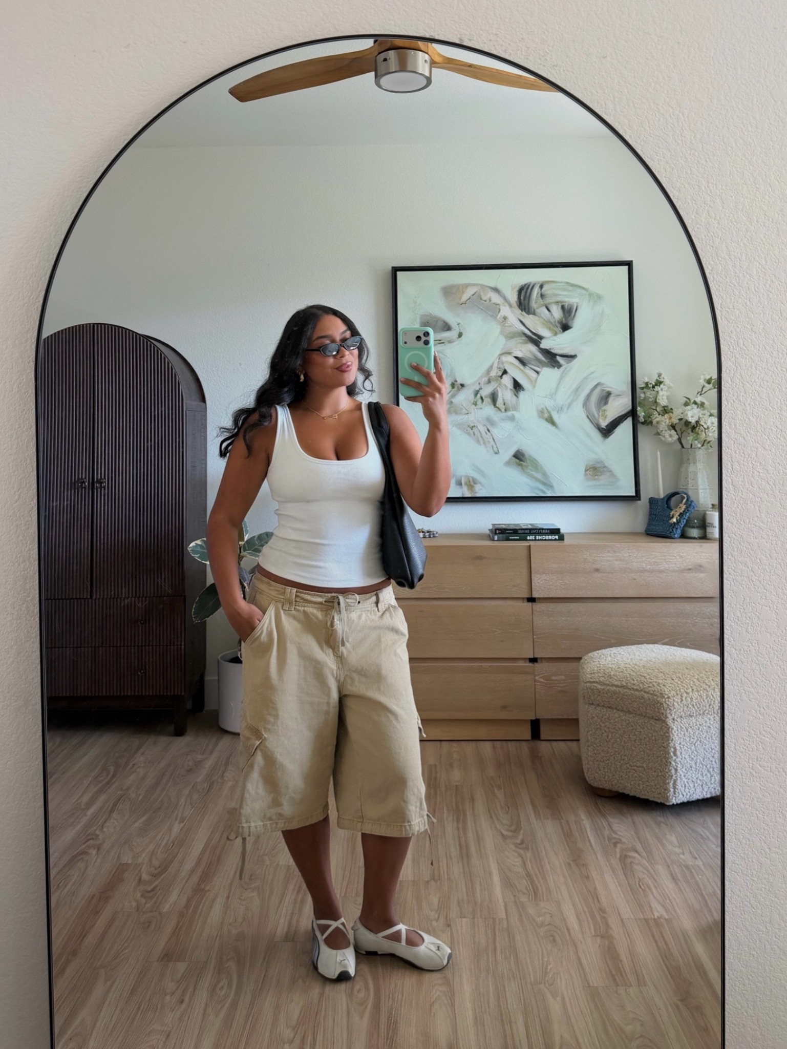 casual summer outfit <3 my favorite cargo shorts are Abercrombie bra-fee tank!! The BEST, so comfy (both run true to size, wearing a US 10 in the cargo shorts & M in the tank)

#LTKootd #LTKSeasonal #LTKMidsize