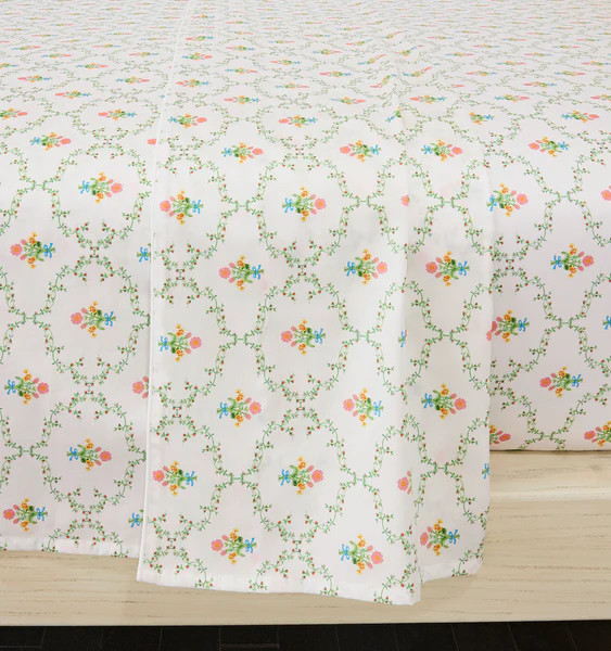 Pastel Trellis Top Sheet | Hill House Home