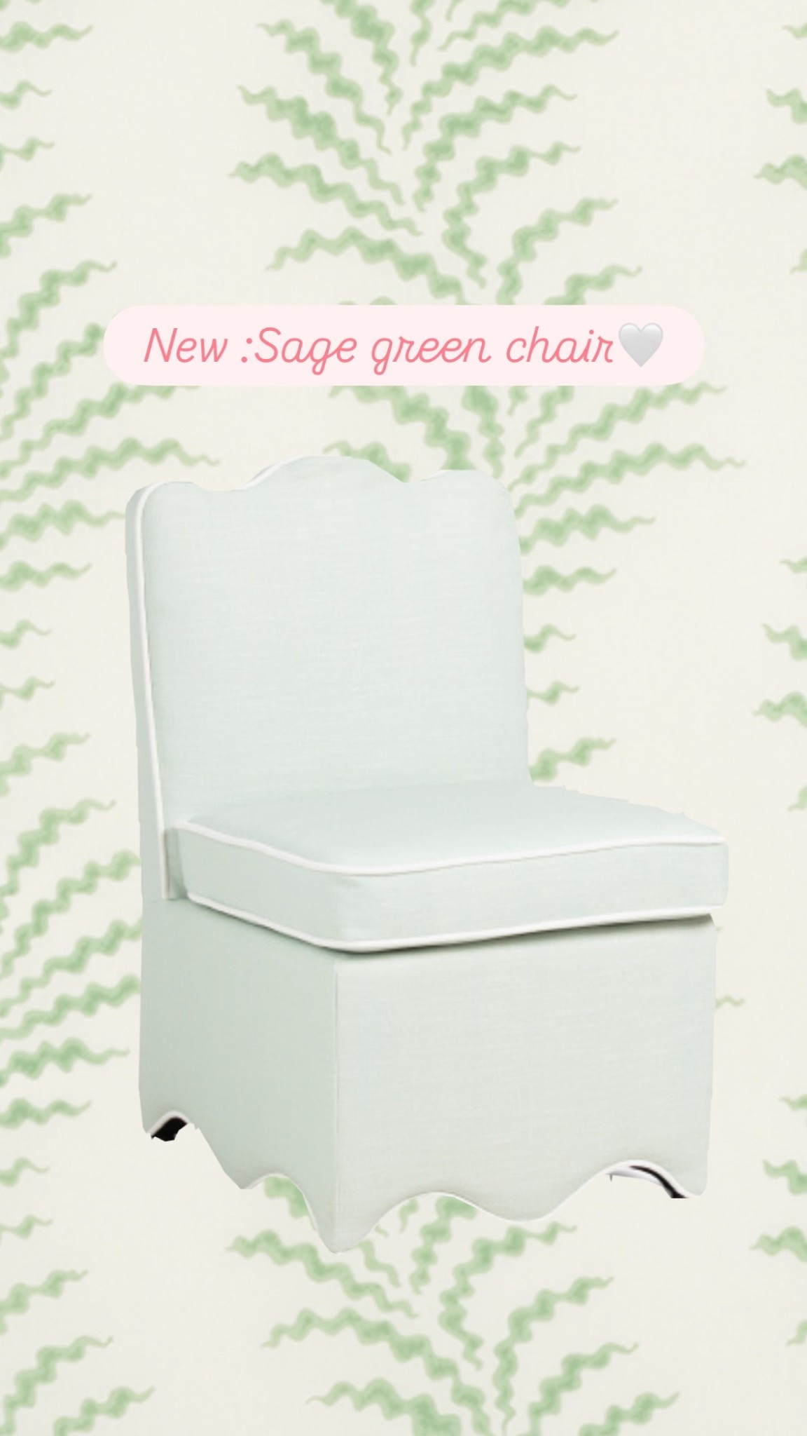 Pretty sage scallop chair 
HomeGoods
Tjmaxx
Marshalls
Grandmillenial 


#LTKSaleAlert #LTKStyleTip