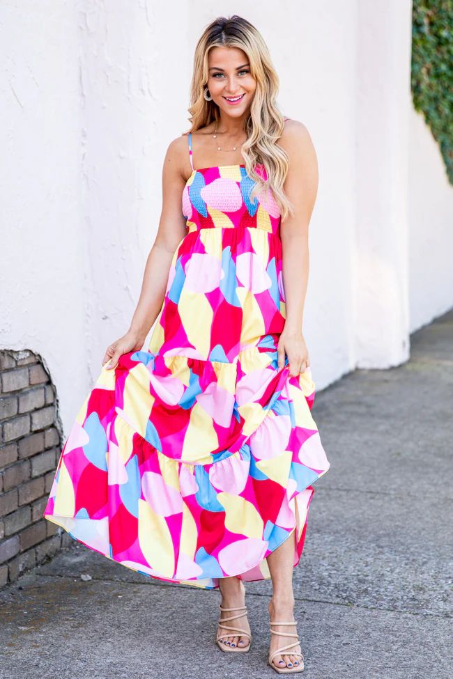 In My Space Multi Geo Maxi Dress | Pink Lily