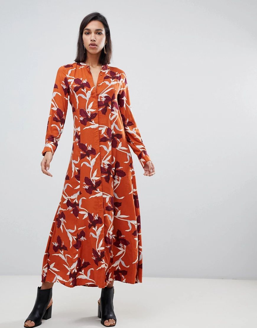 Y.A.S bold floral shirt maxi dress-Multi | ASOS (Global)