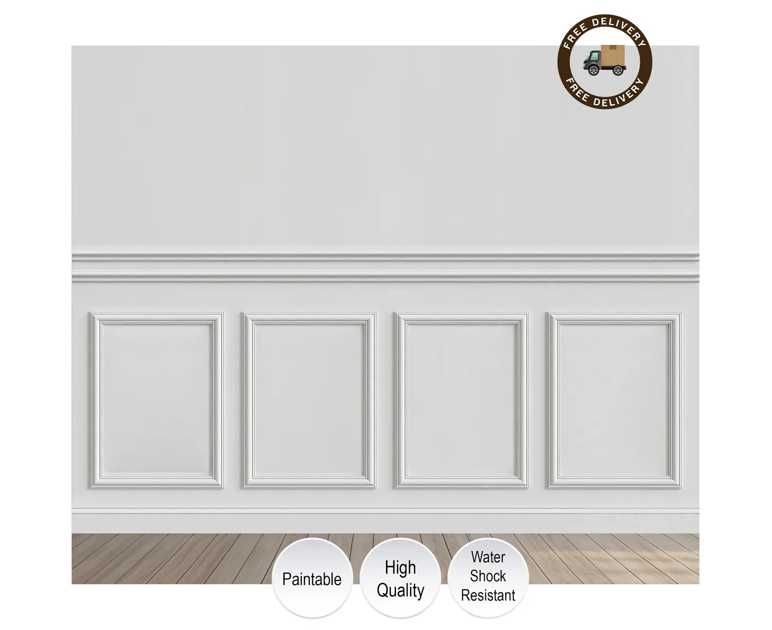 Wainscoting Wall Panel Molding Full Kit – Elegant Interior Trim Design for Accent Walls With Cu... | Etsy (US)