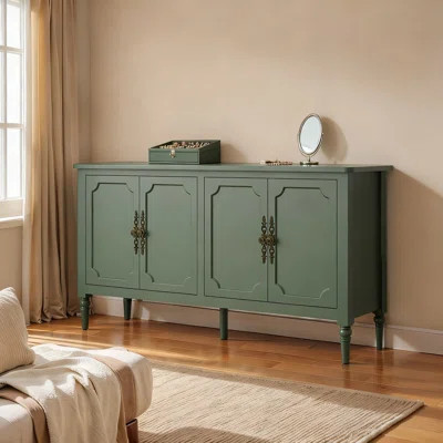 Large Sideboard Buffet Cabinet With 4 Doors, 58 Inch Modern Credenza For Dining Room And Living Room Storage, Multi-Functional Coffee Bar And Wine Bar | Wayfair North America