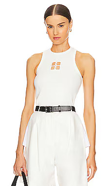 Bevza BB Monogram Tank Top in White from Revolve.com | Revolve Clothing (Global)