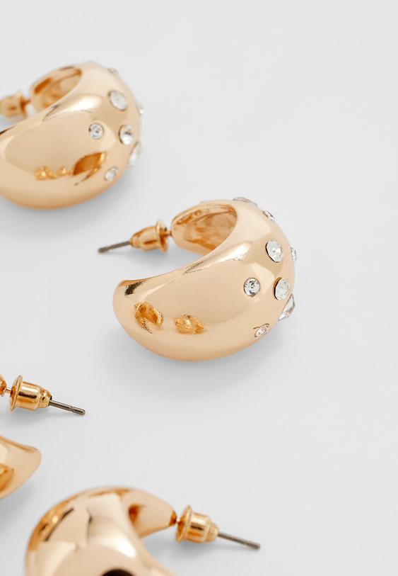 Set of 2 pairs of stone earrings | Stradivarius (UK)