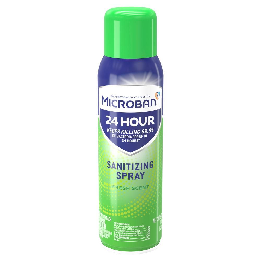 Microban 24-Hour 15 oz. Fresh Scent Disinfectant Spray-003700048665 - The Home Depot | The Home Depot