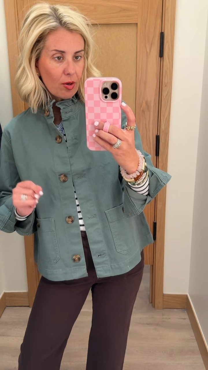 I’ve been eyeing this jacket and I’m so glad to finally get my hands on it! 
Sizing:
Sweaters - 4 
Collared Dress - 2 
Midi Dress - 0
Pants & Jeans - 26P
Blazer - 2 
Green Jacket - small
Plaid Jacket - xs

#LTKdayinmylife #LTKmomlife #LTKOver40