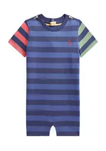 Baby Boys Striped Cotton Jersey Shortall | Belk