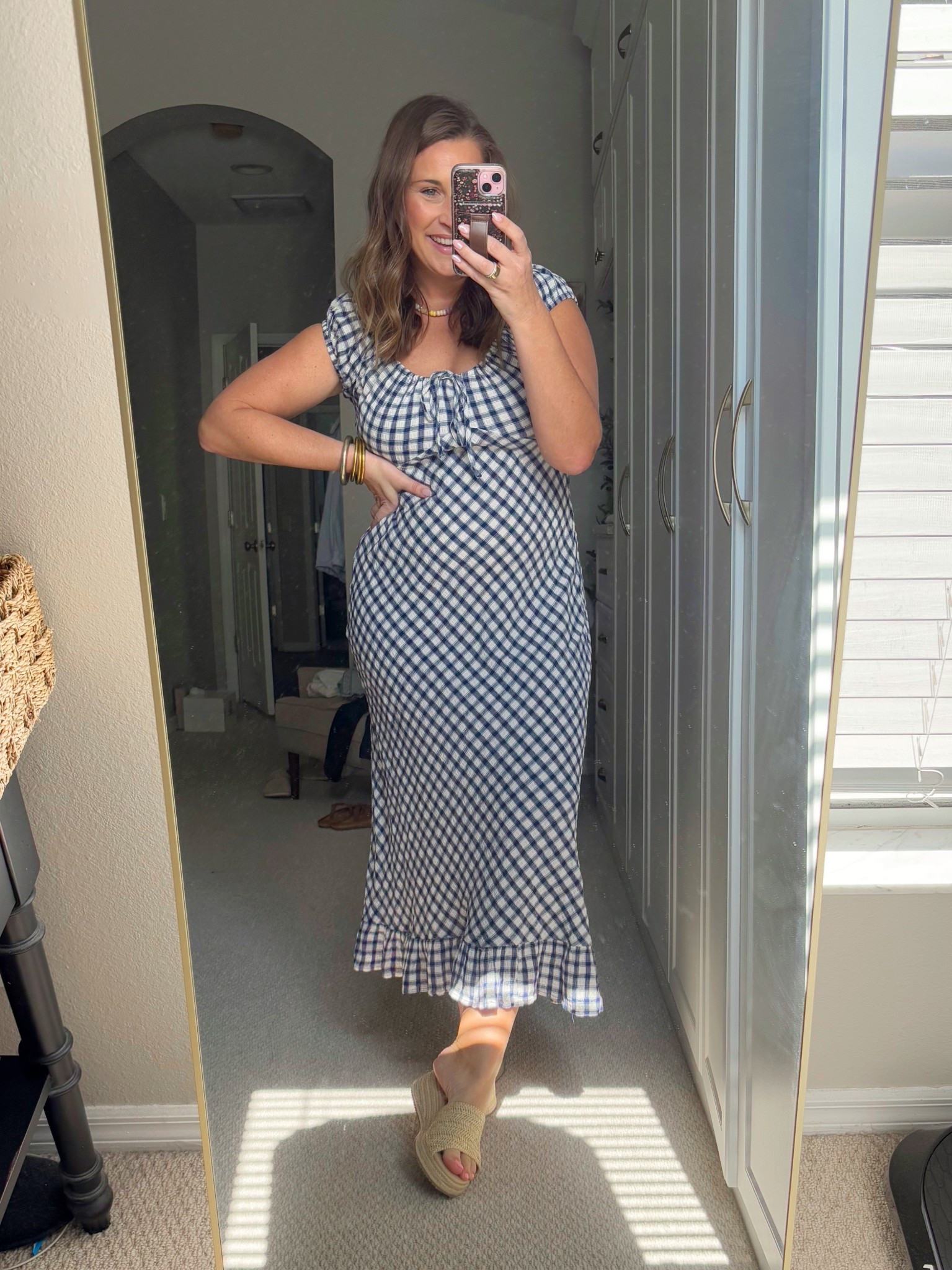 Navy gingham spring dress @Target Super cute & comfy! 

TTS- medium 

#LTKgrwm #LTKTravel #LTKootd
