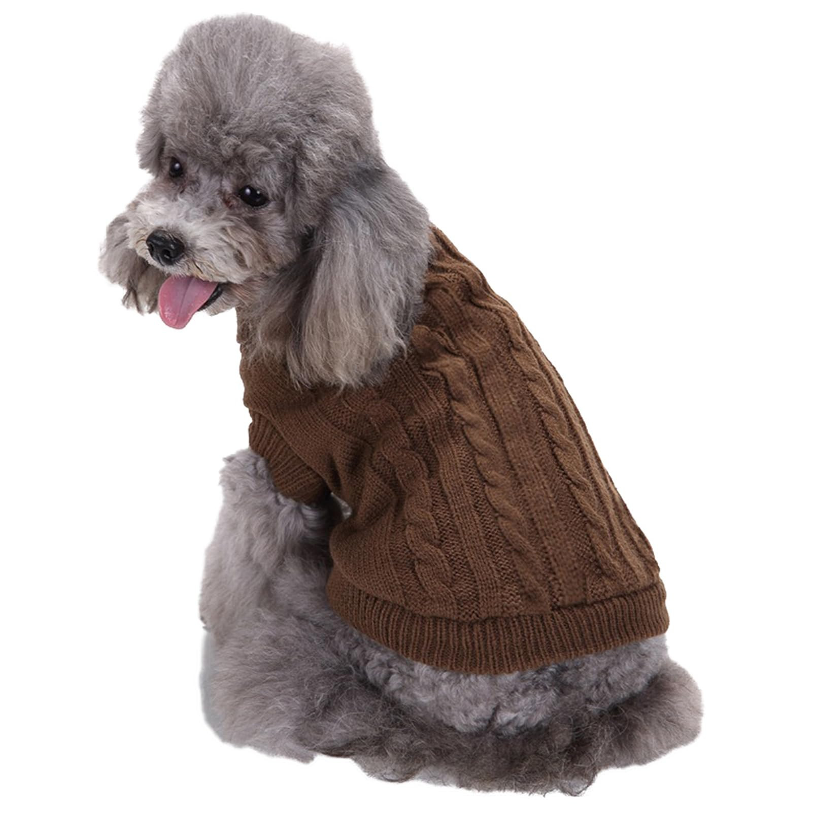 CHBORCHICEN Small Dog Sweaters Knitted Pet Cat Sweater Warm Dog Sweatshirt Dog Winter Clothes Kit... | Amazon (US)