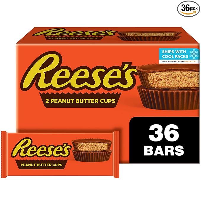 REESE'S Milk Chocolate Peanut Butter Cups, Halloween Candy Packs, 1.5 oz (36 Count) | Amazon (US)