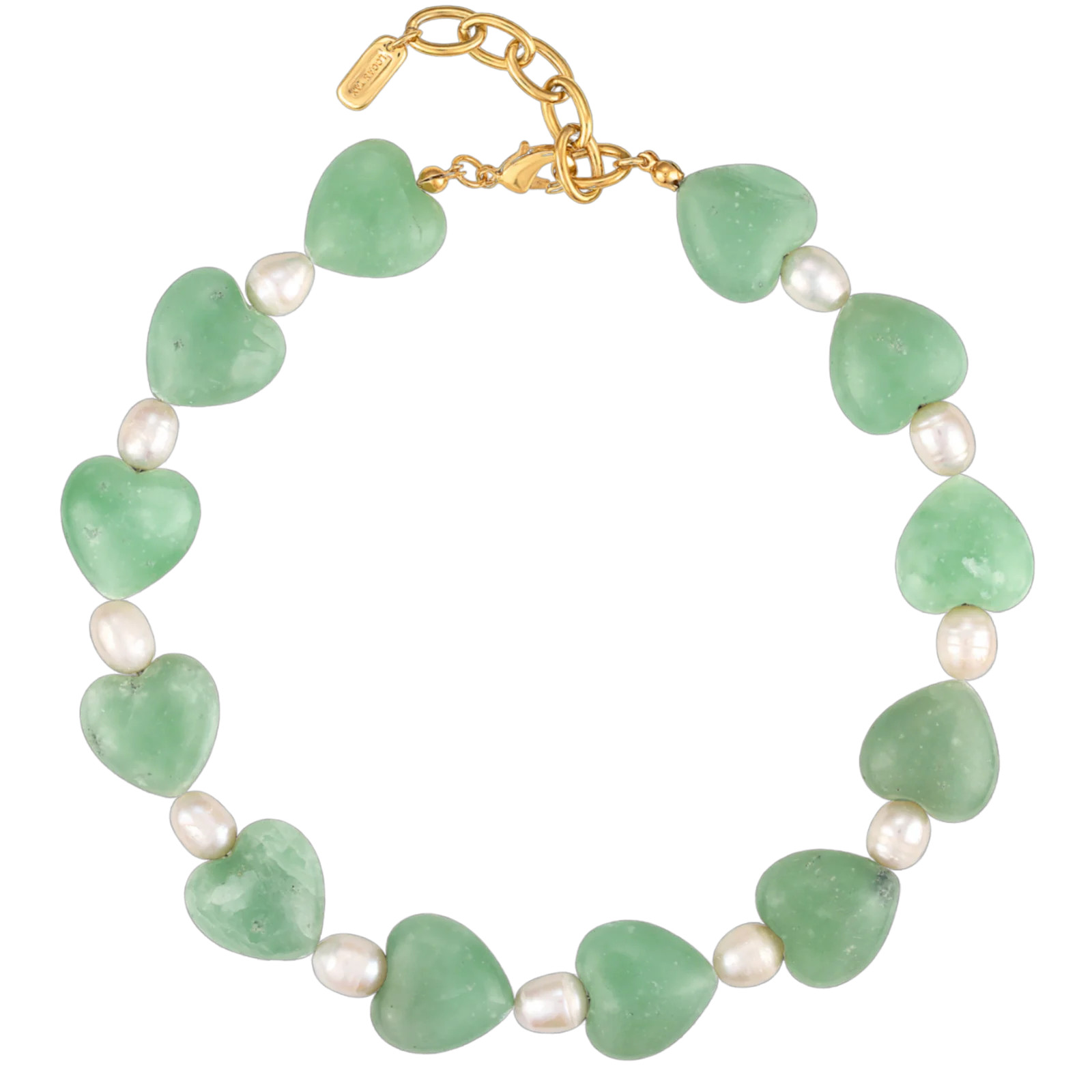 Aqua Heart Stone Necklace | Logan Tay