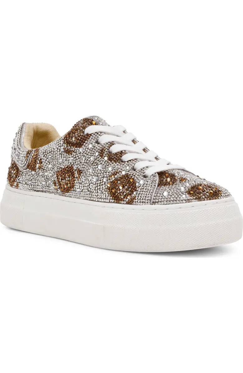 Betsey Johnson Sidny Crystal Pavé Platform Sneaker (Women) | Nordstrom | Nordstrom