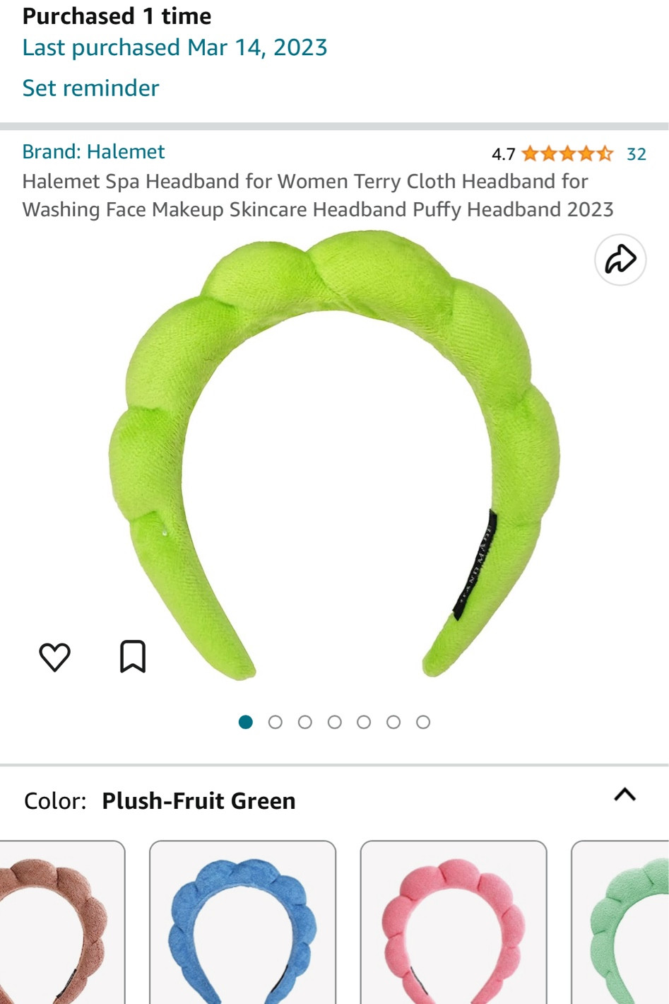 My Terry headband! Comes in a bunch of colors 
