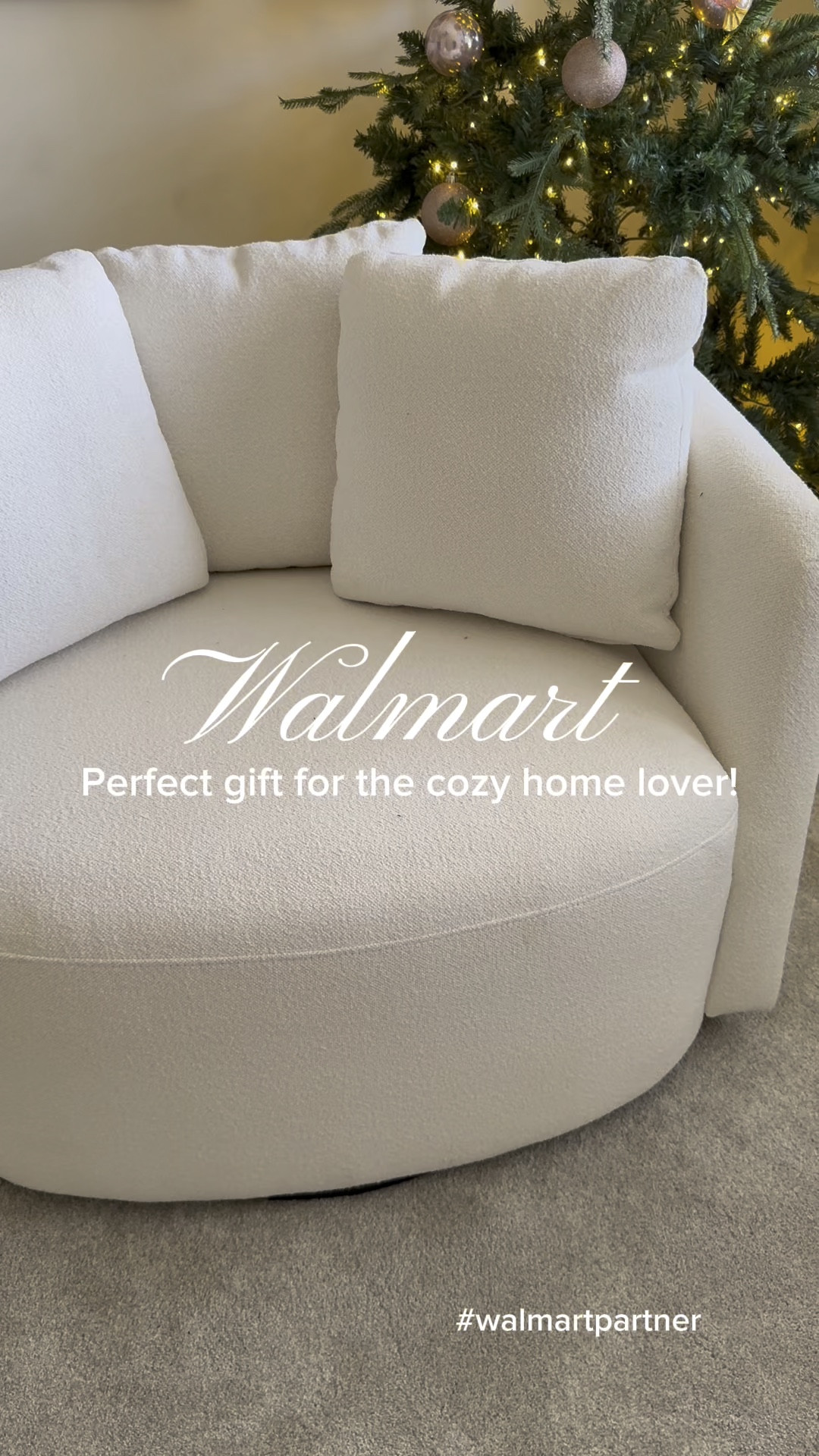 The perfect gift for the cozy home lover! This bouclé swivel chair on Walmart @walmart #walmartpartner adds style, comfort, and a warm touch to any space. We’ve enjoyed ours so much. It’s a thoughtful gift they’ll love all year! #walmartgifts 

#LTKHome #LTKGiftGuide #LTKHoliday