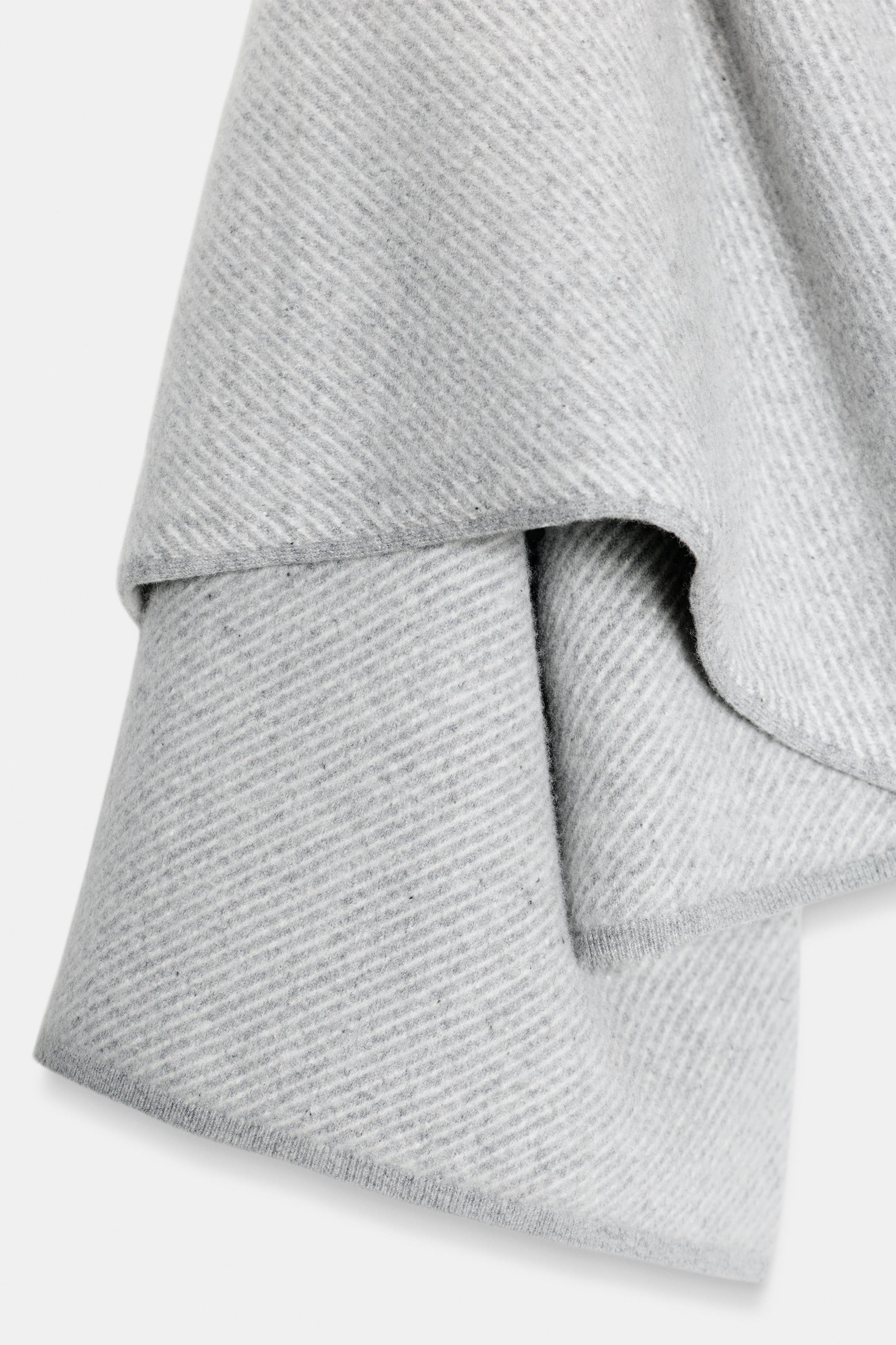 100% WOOL CAPE COAT WITH SCARF | Zara DE