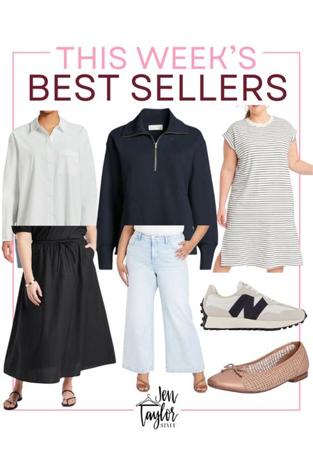 This weeks plus size fashion best sellers including plus size dress, plus size jeans, plus size skirt, new balance sneakers, ballet flats, and more!

#LTKfindsunder50 #LTKplussize #LTKstyletip