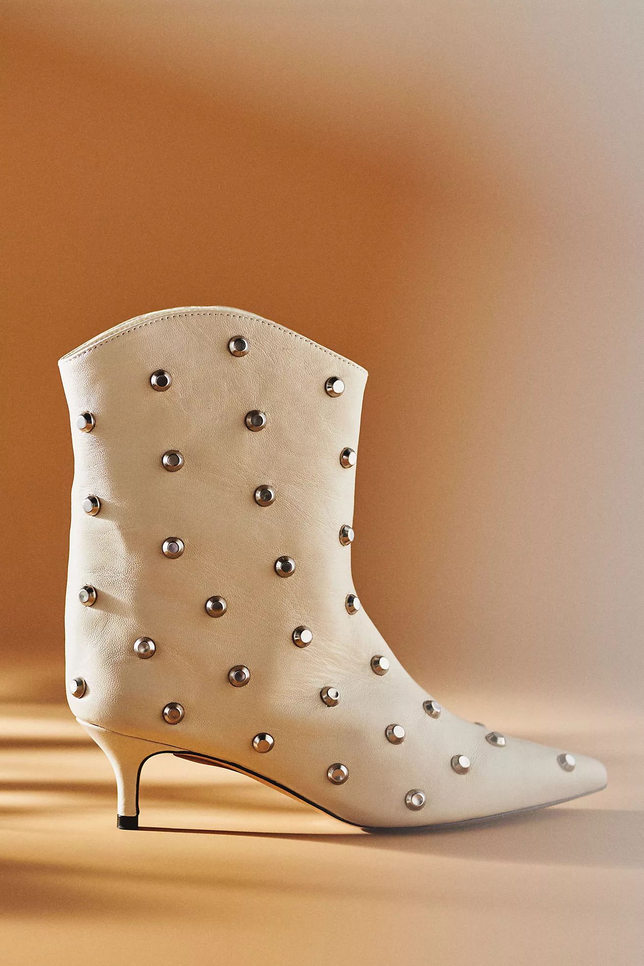 Schutz Maryann Studded Kitten-Heel Boots | Anthropologie (US)