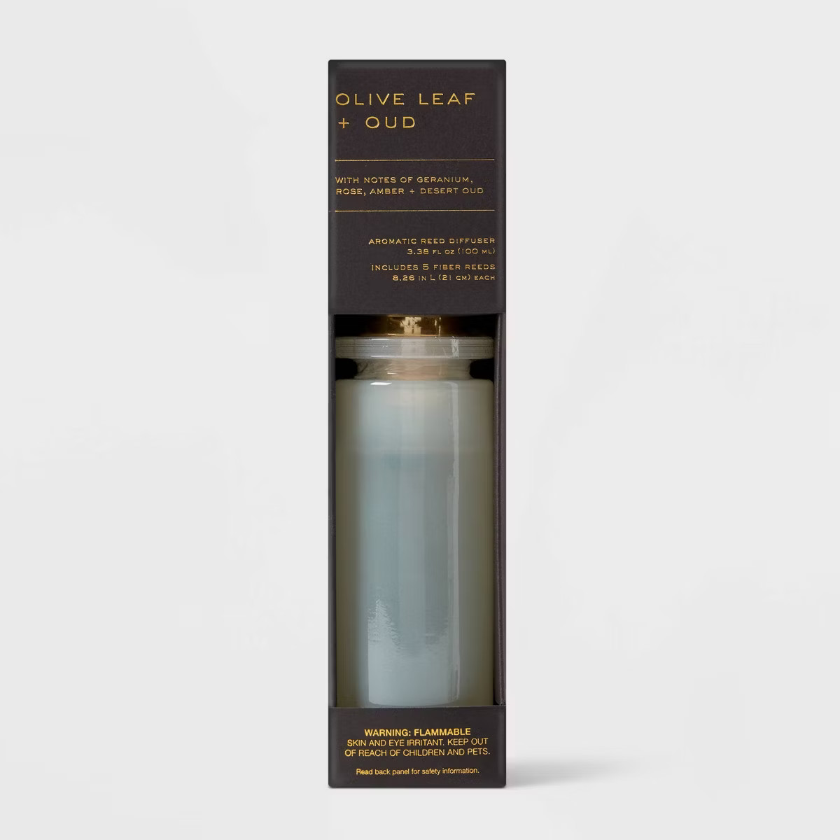 100ml Olive Leaf and Oud Black Label Fiber Oil Reed Diffuser - Threshold™ | Target