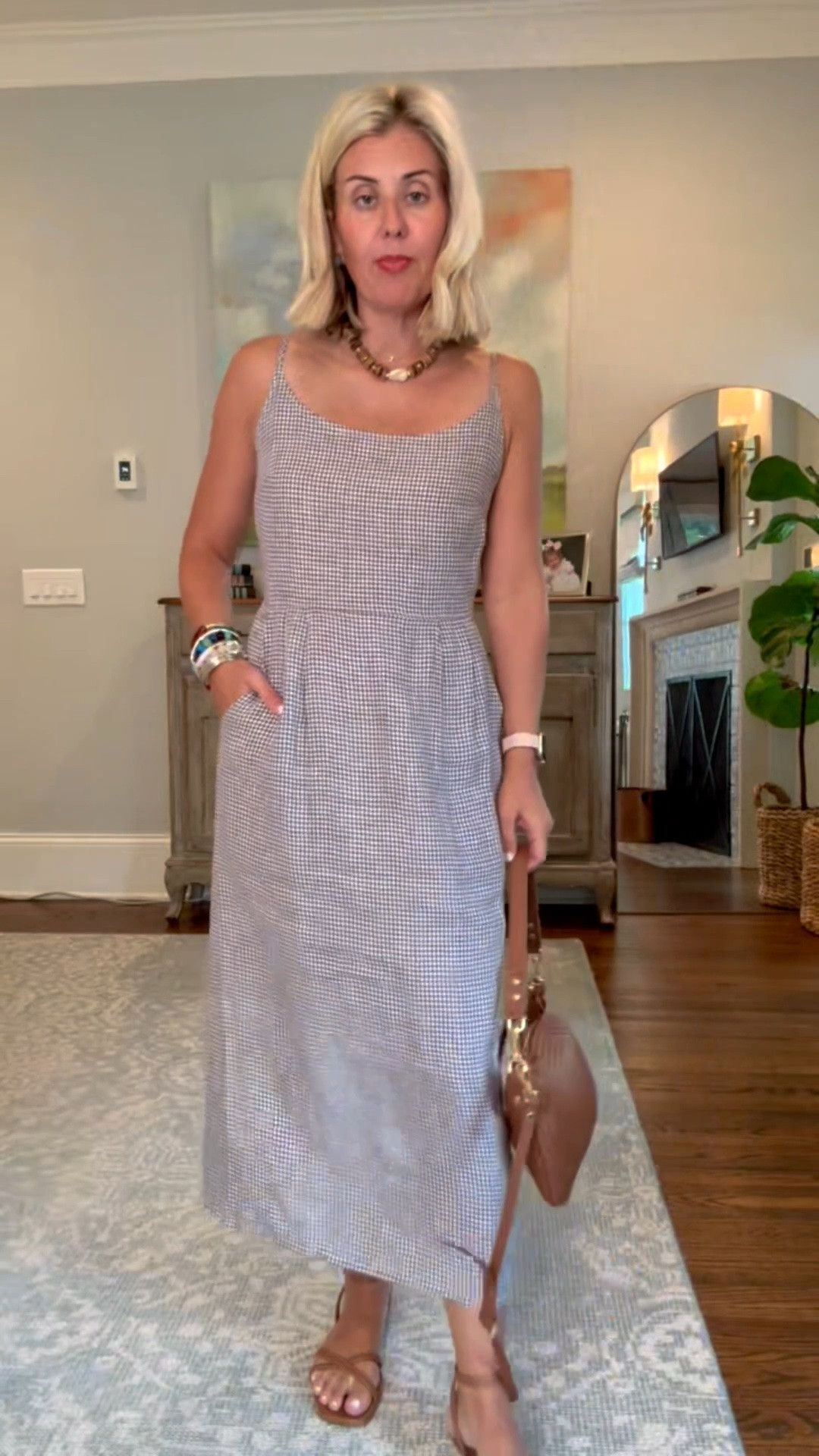 Neutral dress perfection…just add pops of color in your jewels! I’m wearing a small dress XS and 8 sandals tts. 

Codes:
Allie + Bess - Catherine20
Erin McDermott- mixandmatch for 25% off my necklace 
#LTKTravel #LTKWorkwear #LTKootd