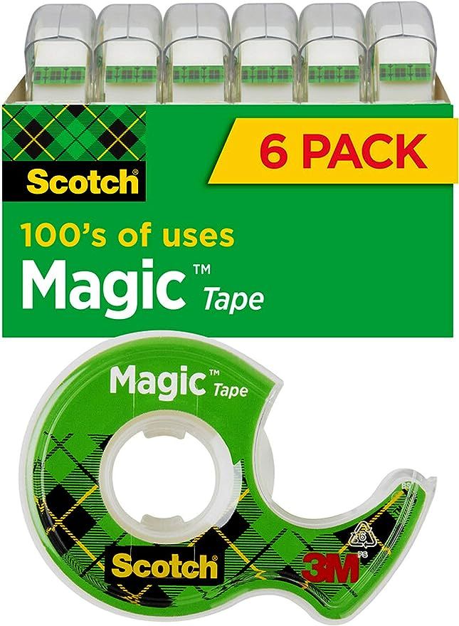 Scotch Magic Tape, 6 Rolls, Numerous Applications, Invisible, Engineered for Repairing, 3/4 x 650... | Amazon (US)