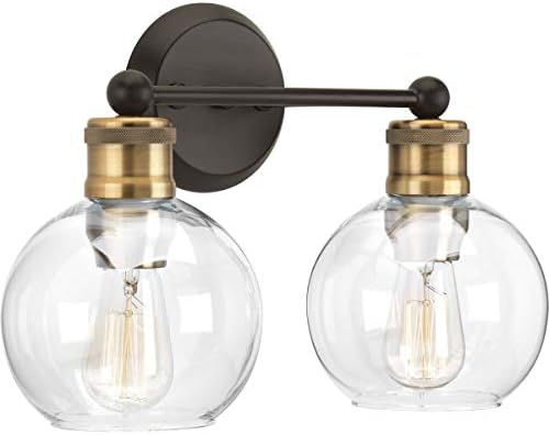 Hansford Collection Antique Bronze Two-Light Vintage Wall Light | Amazon (US)
