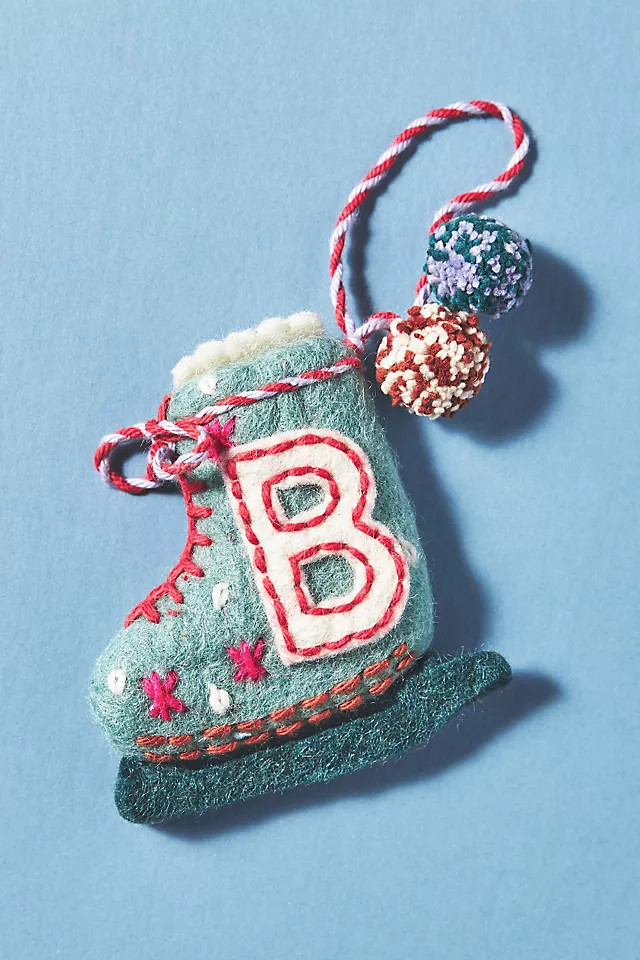 Snow Day Monogram Ornament | Anthropologie (US)