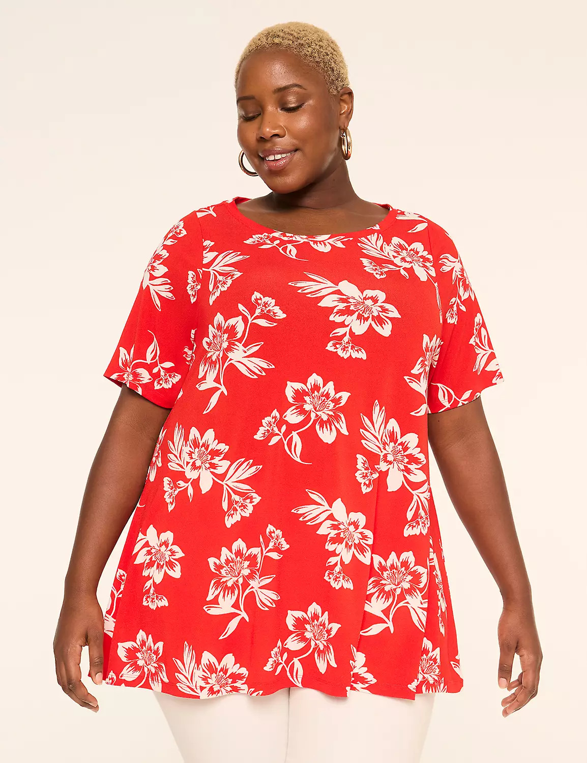Perfect Sleeve Swing Boatneck Tee | LaneBryant | Lane Bryant (US)