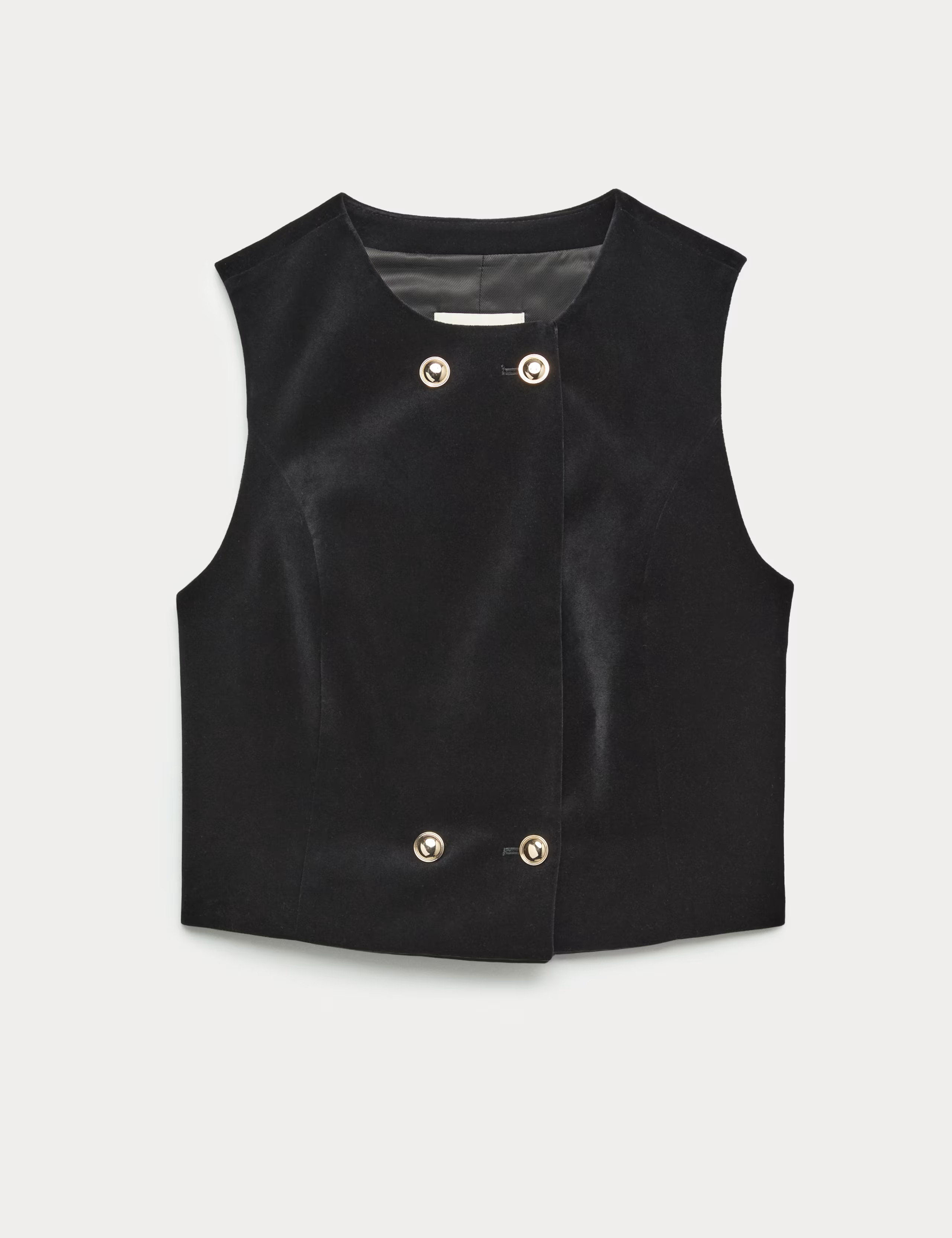 Velvet Cotton Rich Double Breasted Waistcoat | Marks & Spencer (UK)