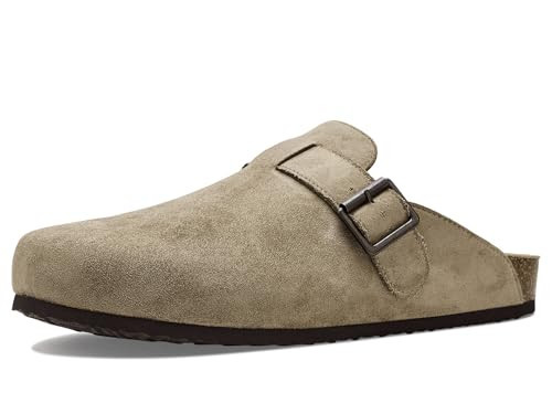 Steve Madden Mens Clog Taupe Suede 7 D - Medium | Amazon (US)