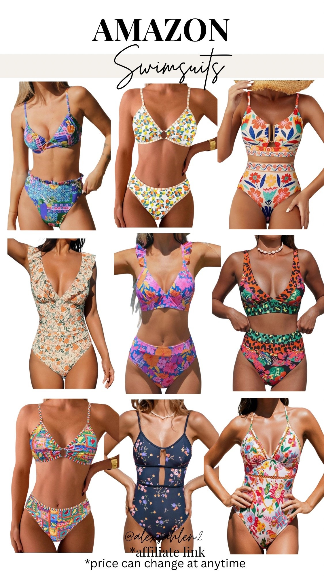The cutest pattern swimsuits! 😍

One piece swimsuit, Amazon one piece swimsuit, 2 piece swimsuit, Amazon bikini