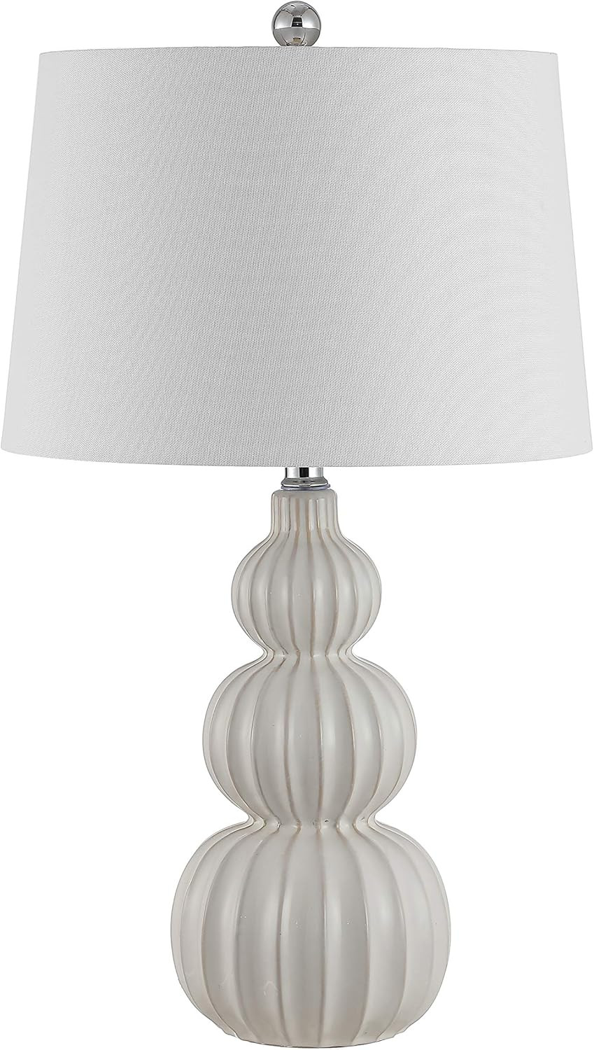 Safavieh Lighting Collection Corina White Triple Gourd Ceramic 26-inch Bedroom Living Room Home O... | Amazon (US)