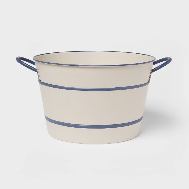 4.3gal Metal Beverage Tub Cream - Threshold™ | Target