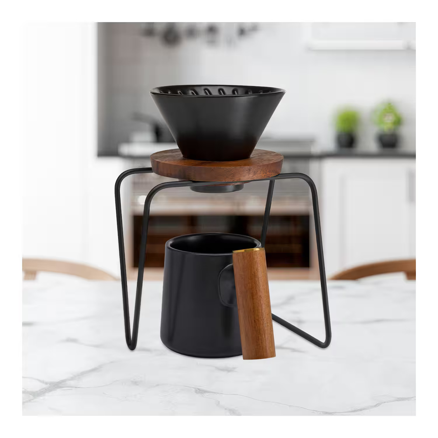 ChefWave - Artisan Series Pour-Over Coffee Maker Set - Black | Best Buy U.S.
