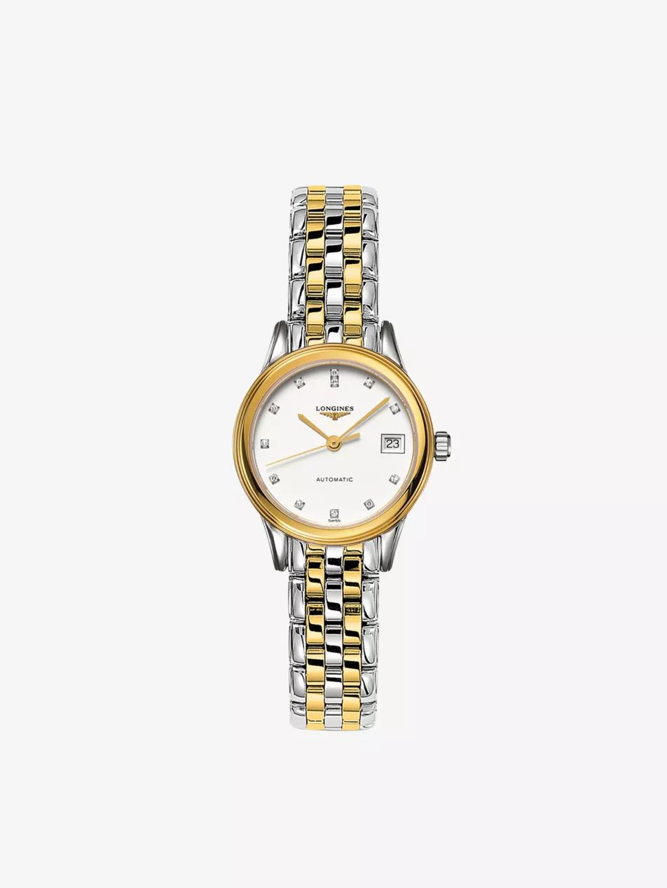 L4.274.3.27.7 yellow gold and diamond watch | Selfridges
