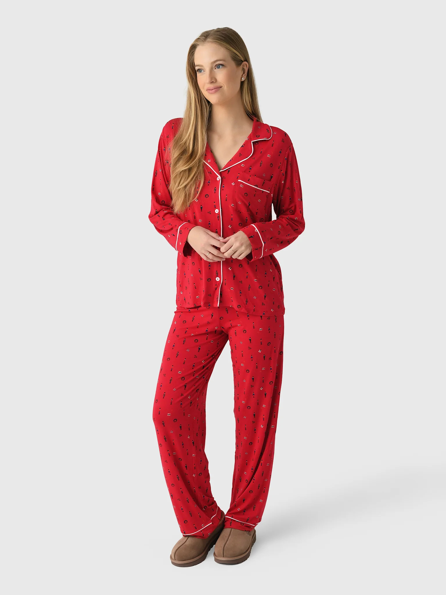 EBERJEY
                      
                     Women's Gisele Printed Long Pajama Set | Saint Bernard