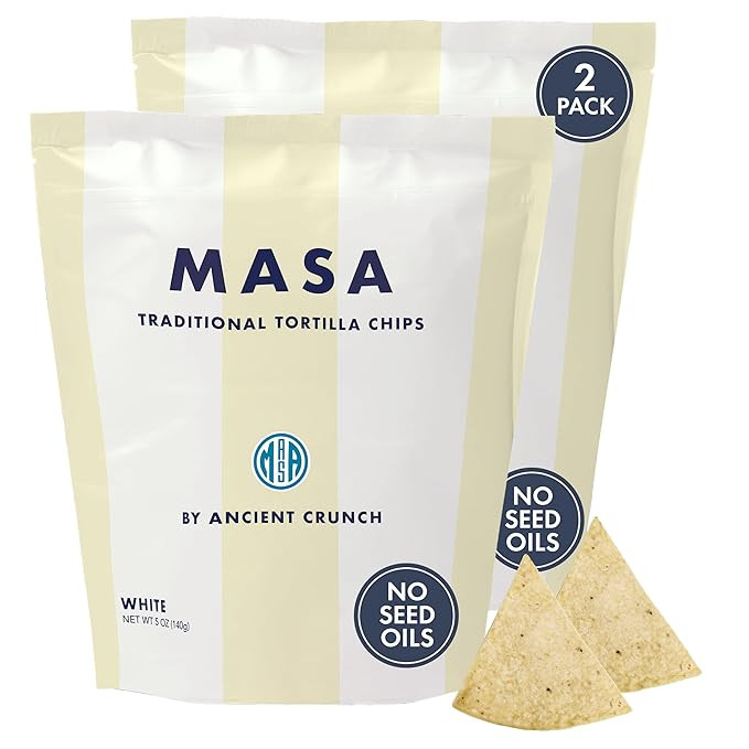 MASA CHIPS - Tortilla Chips Snack Pack - Seed Oil Free, Naturally Grown Corn Chips - Low Carb Sna... | Amazon (US)