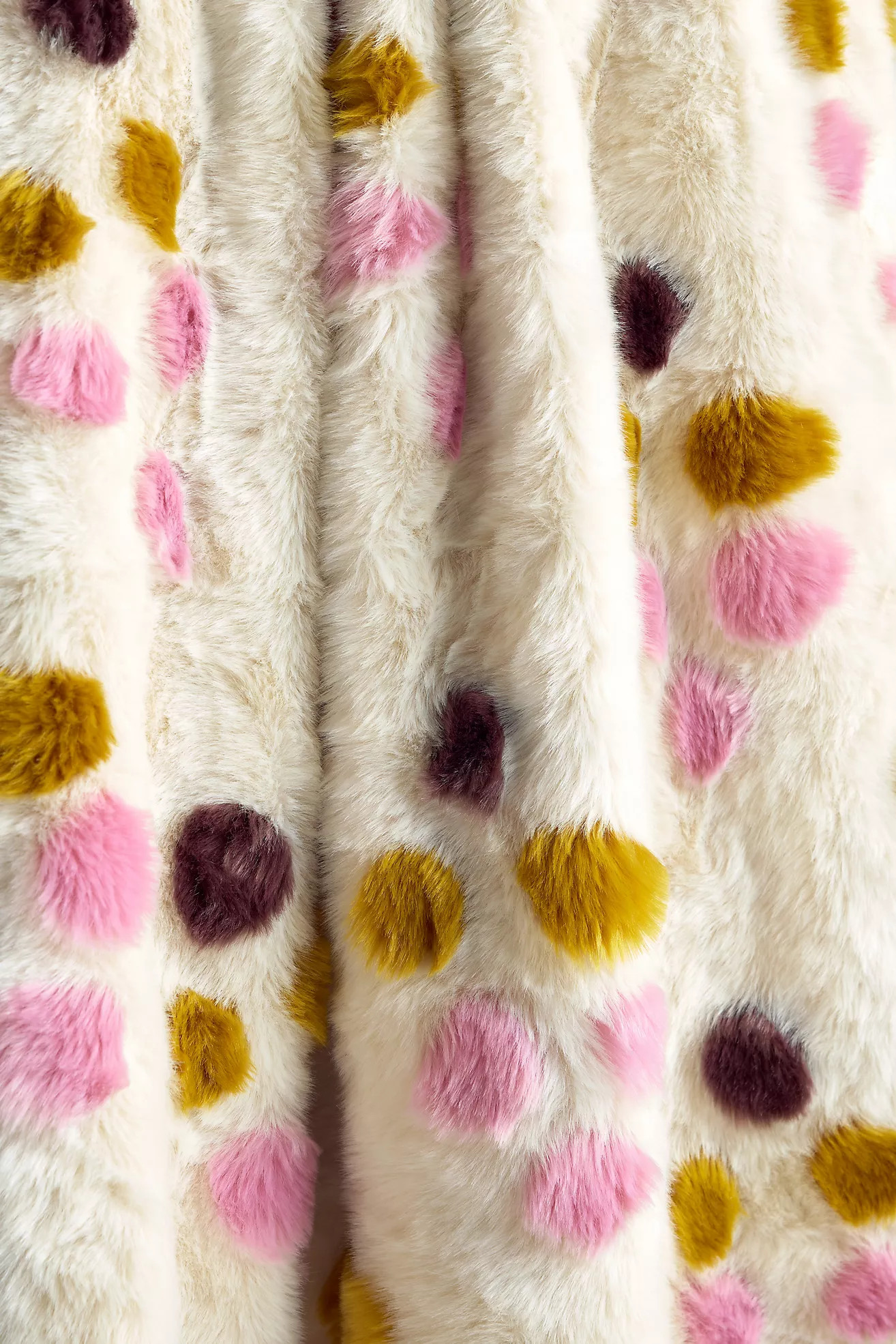 Dottie Jacquard Patterned Faux Fur Throw Blanket | Anthropologie (US)